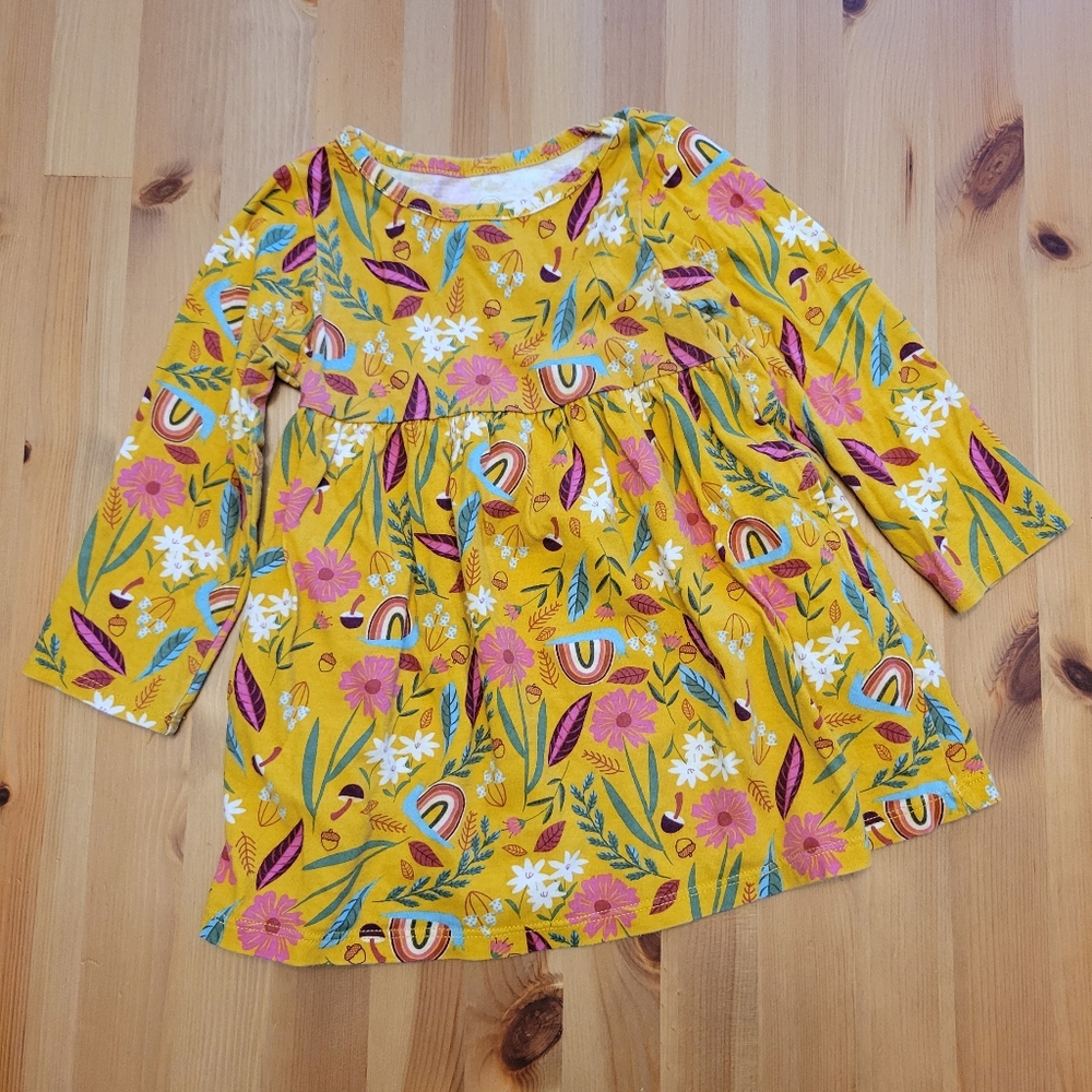 Wonder Nation - Yellow Floral Dress - It has pockets! 🩷